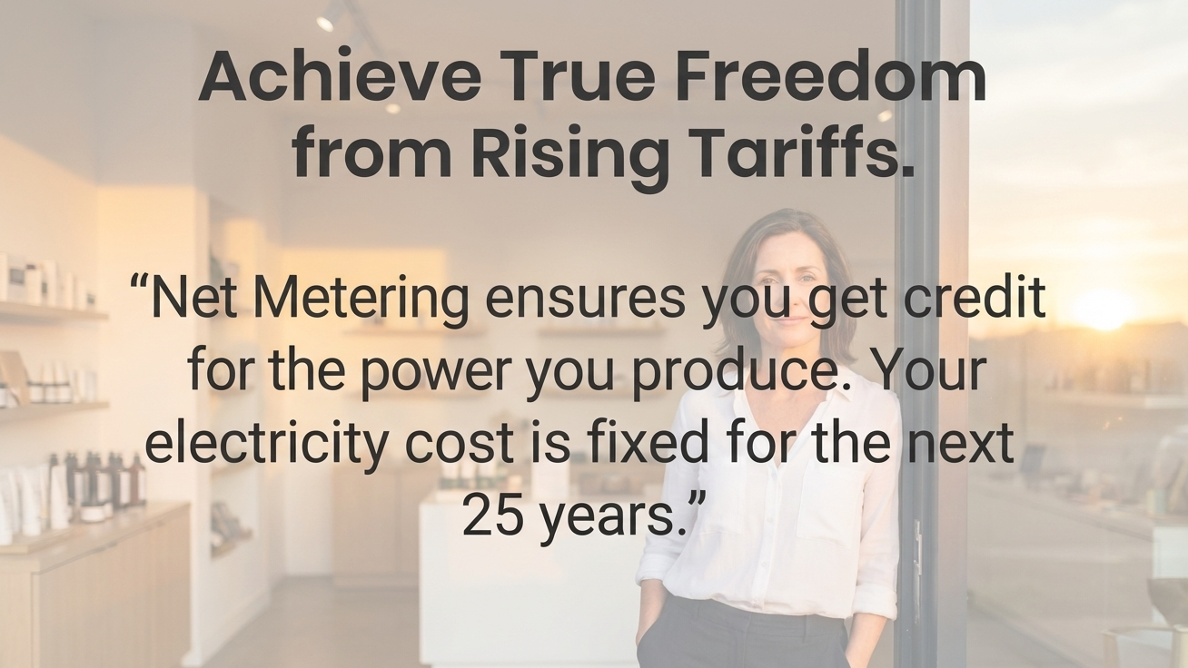 Solar panels installation on rooftop